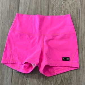 Fleo Women's Neon Pink Athletic Shorts